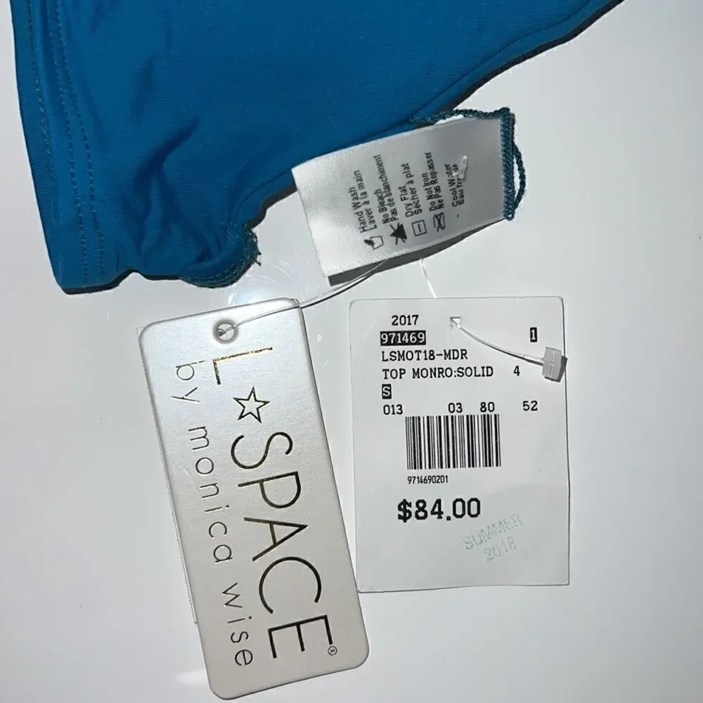 NWT L*Space Monro Top in Turquoise Blue Small